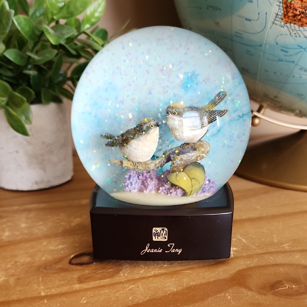 Wind Up Musical Water Globe Glitter Artist Jeanie Tang